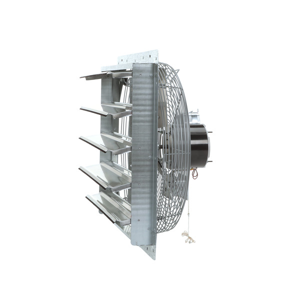 Tpi Industrial Exhaust Fan, 20" TEAO Motor, 120V, With Shutter, 1/4HP, 2-Speed, Gray CE 20-DS